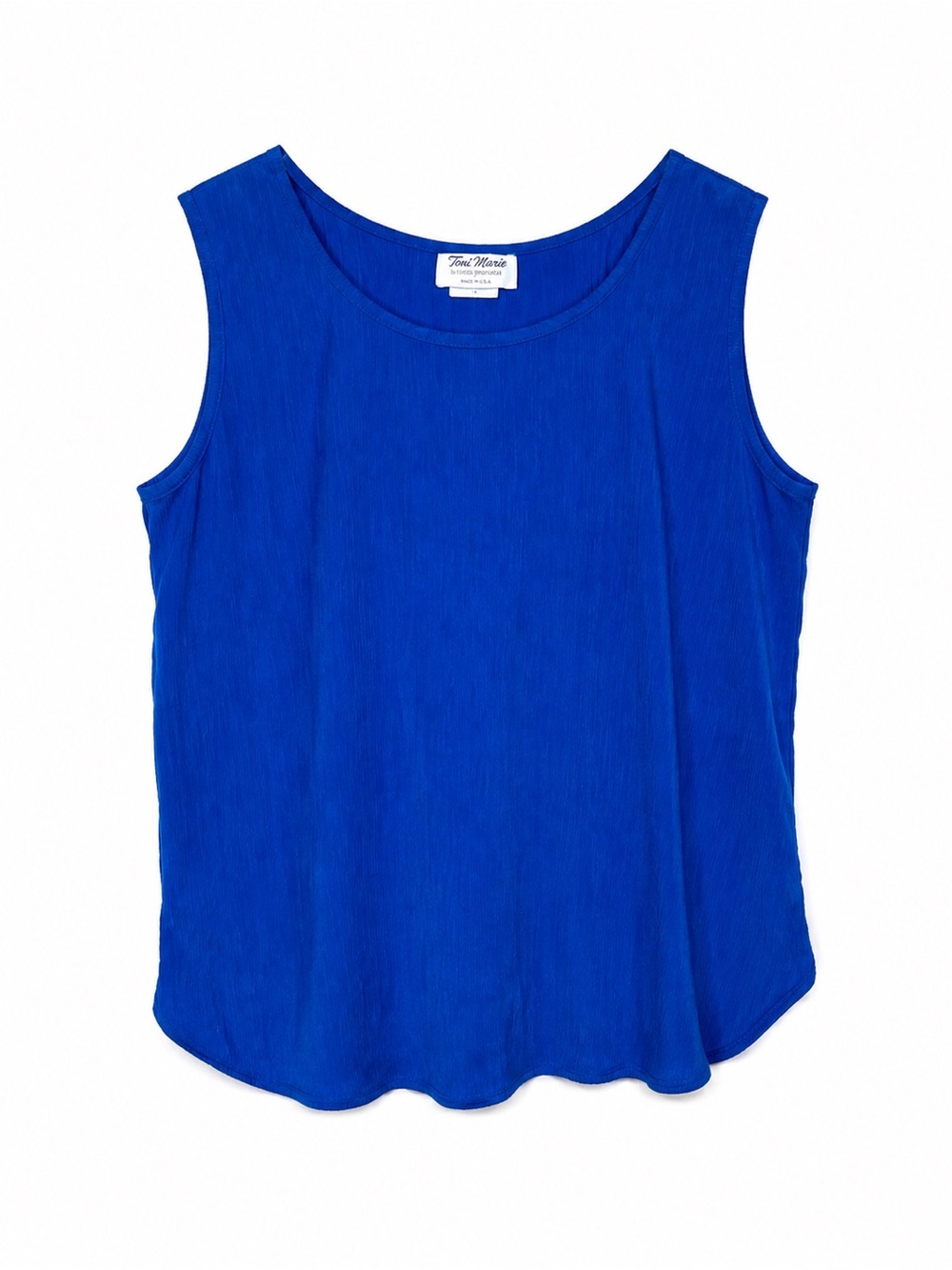 Vintage 80s 90s Toni Marie Sissies Sportswear Blue Sleeveless Blouse Size 18 USA